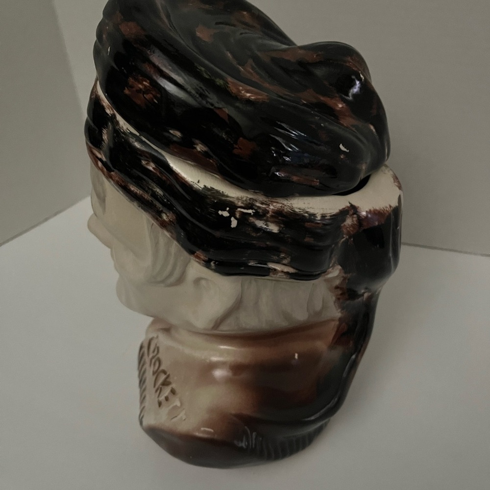 DAVY CROCKET COOKIE JAR 12" CERAMIC VINTAGE U.S.A. MCCOY POTTERY 1950"S - Picture 5 of 5